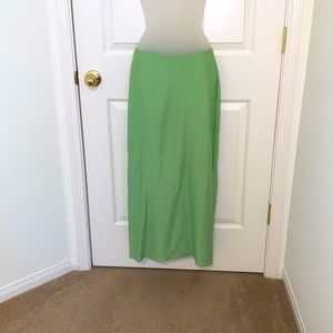 Preloved Calvin Klein Green maxi skirt. Size small.